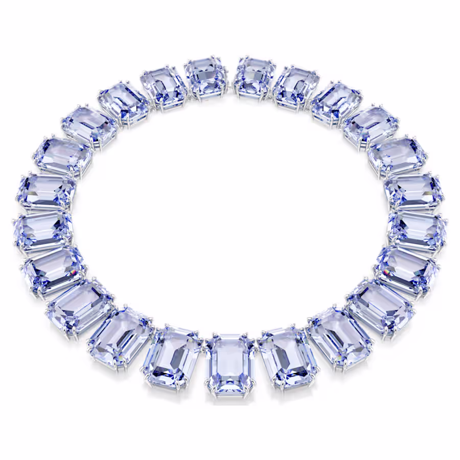 collana-millenia--cristalli-oversize--taglio-ottagonale--blu--placcato-rodio-swarovski-5714397 (1) Swarovski - Collana Millenia 5714397 - immagine 1