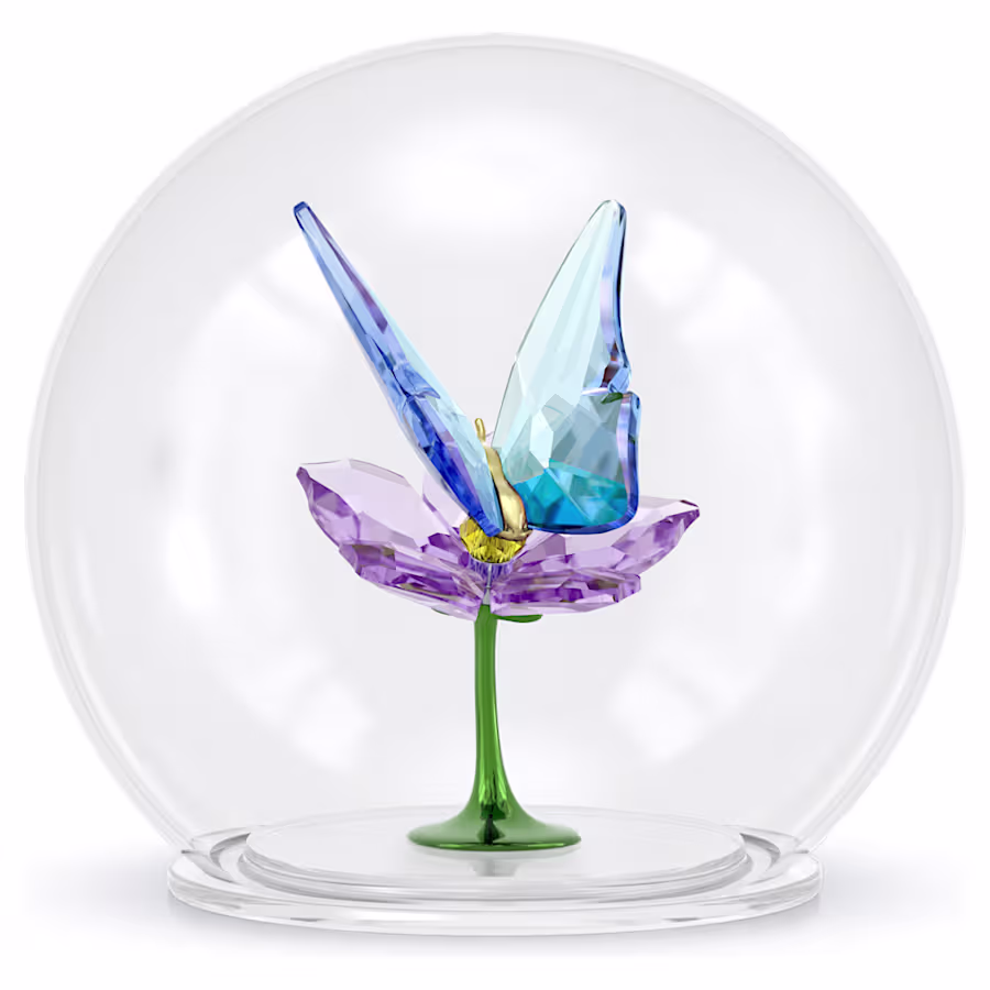 idyllia-sfera-in-vetro-con-farfalla-e-fiore-swarovski-5721543 Swarovski - Idyllia Sfera in Vetro con Farfalla e Fiore 5721543 - immagine 1