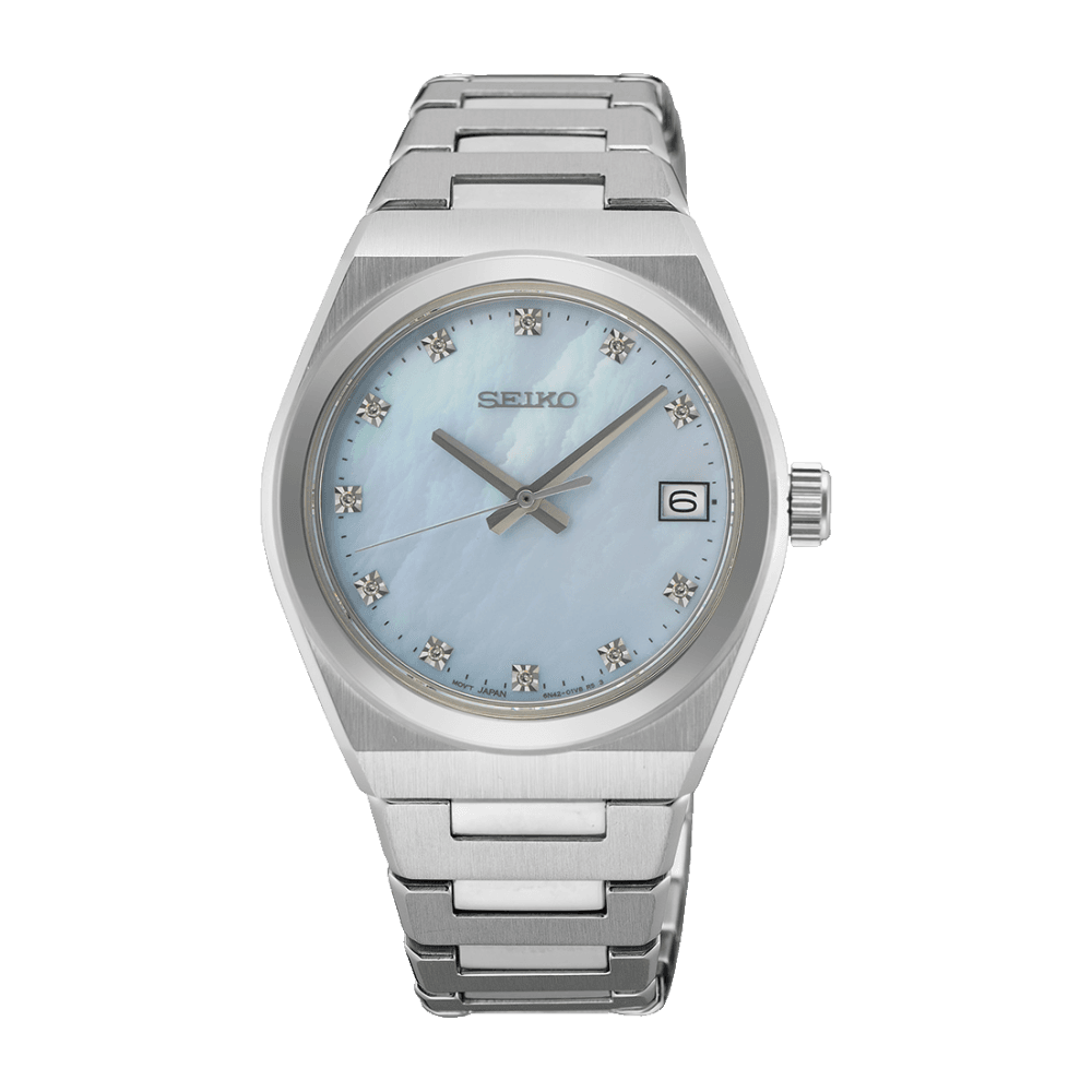 orologio-classic-donna-quarzo-acciaio-inossidabile-vetro-zaffiro-madreperla-diamanti Seiko - Orologio Classic SUR603P1 - immagine 1