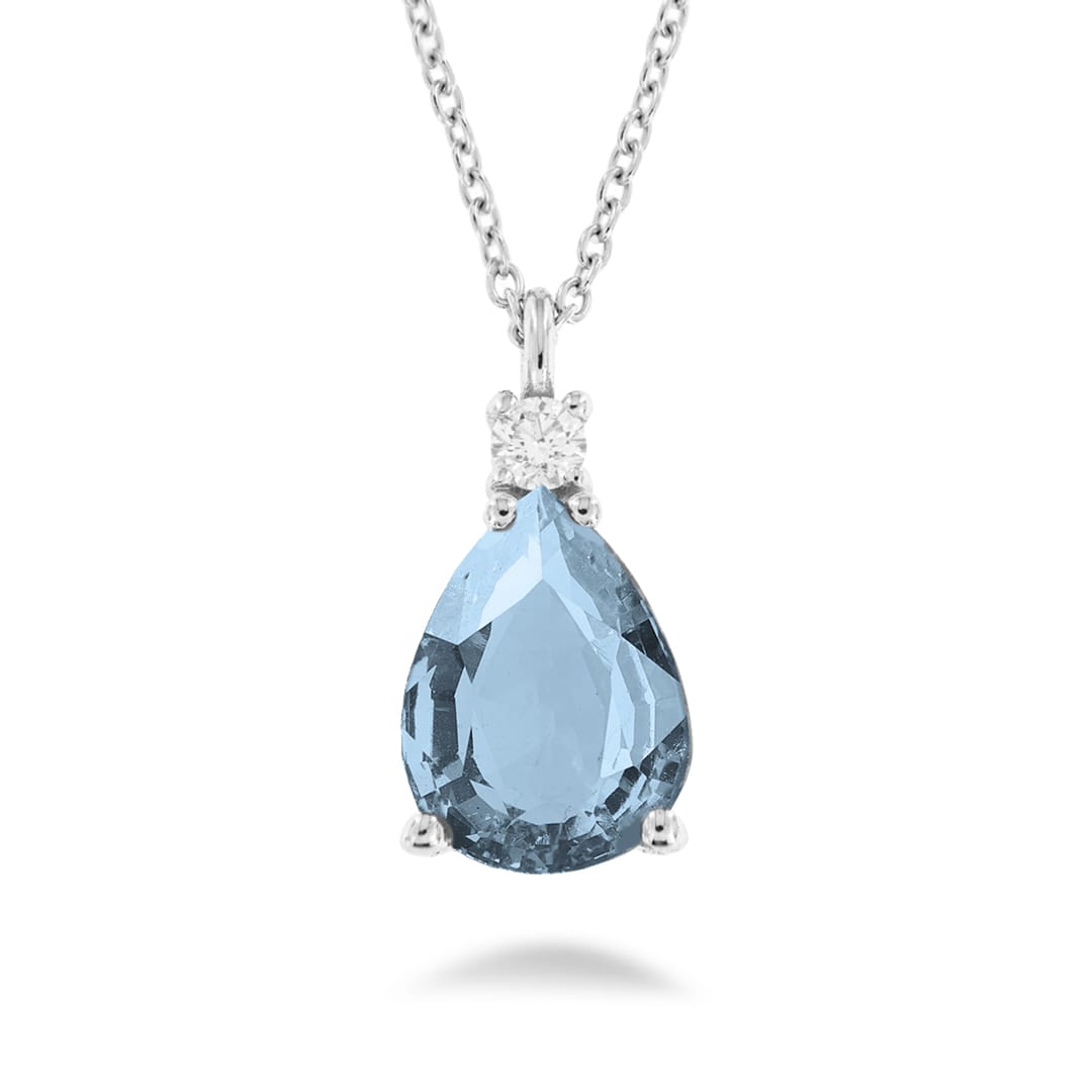 CLL3234S-3 LuxGioielli - Collana Topazio Azzurro e Diamanti - immagine 1