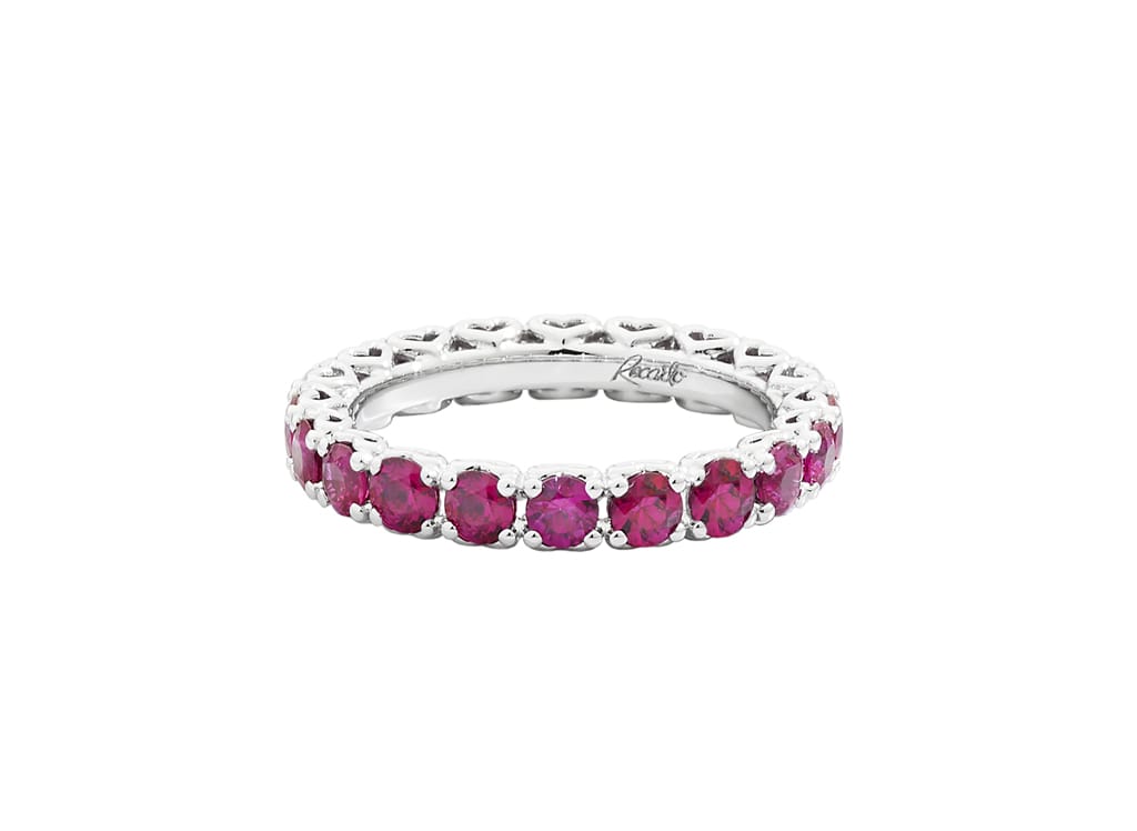 R93GD002RB Recarlo - Anello Chrome Veretta Rubini - immagine 1
