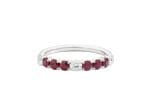 Recarlo - Anello Chrome Mezzogiro Rubini e Diamanti