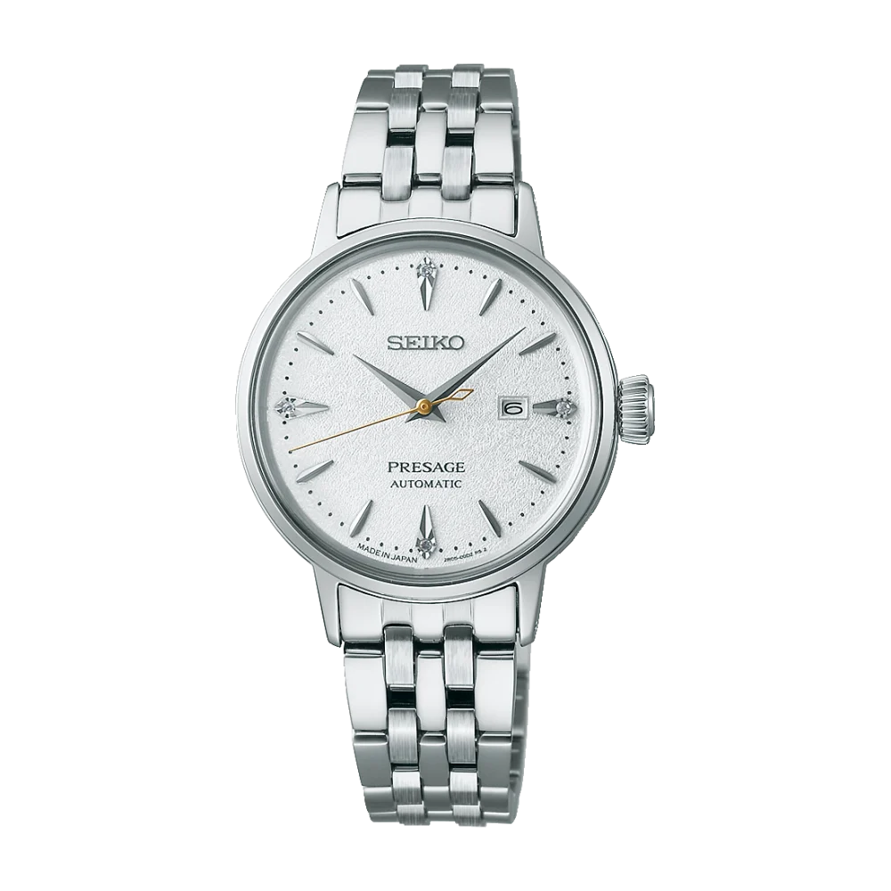orologio-donna-presage-cocktail-automatico-acciaio-bianco-3-sfere Seiko - Orologio Presage Cocktail SRE017J1 - immagine 1