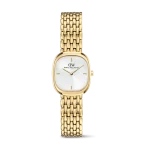 Daniel Wellington - Orologio Corta White Grain-Link Gold