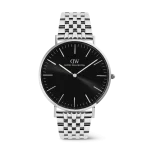 Daniel Wellington - Orologio Classic 7-Link Black Silver
