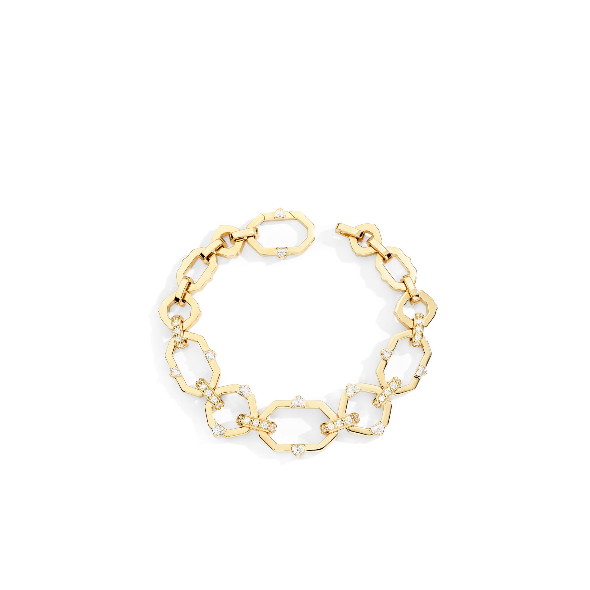 B94SG009_G156_1 Recarlo - Bracciale LINK-E oro e diamanti - immagine 1