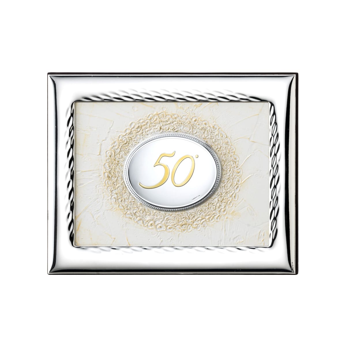 bottega-arte-ricorrenze_0062_R.10-PFZ Acca - Targa 50° Anniversario in Laminato Argento - immagine 1