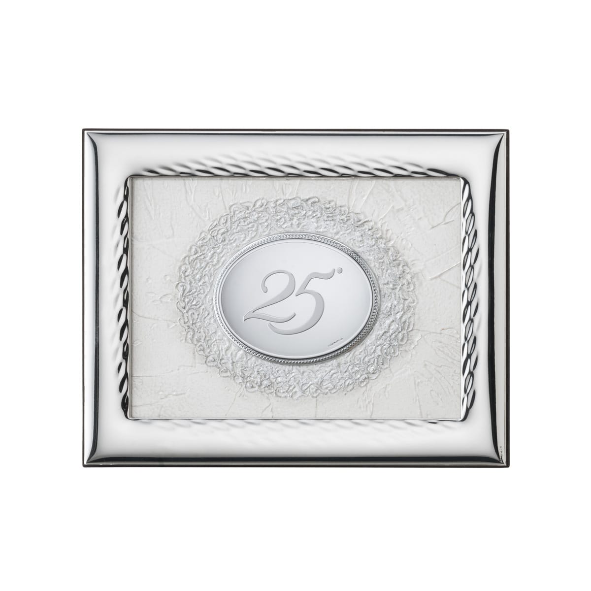 bottega-arte-ricorrenze_0073_R.25-T Acca - Targa 25° Anniversario in Laminato Argento - immagine 1